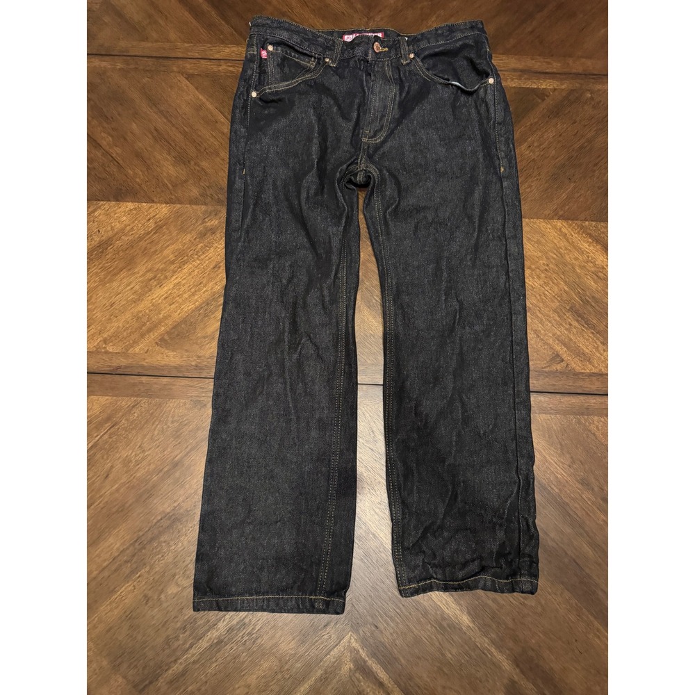 Lowrider Classic Dark Wash Denim Jeans Mens‎ 36x30 Cotton Straight Leg |K1